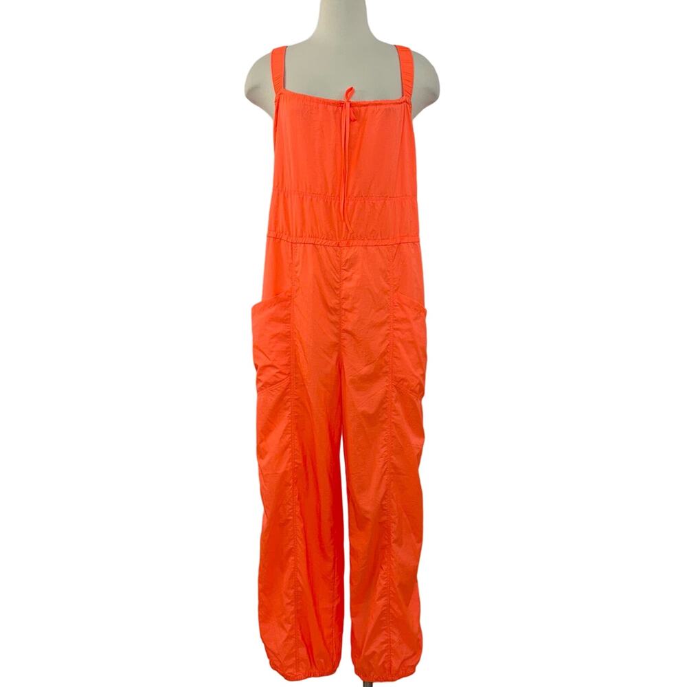 Free People Tropic Sport One Piece Jumpsuit in Hot Watermelon Packable XS NWT
